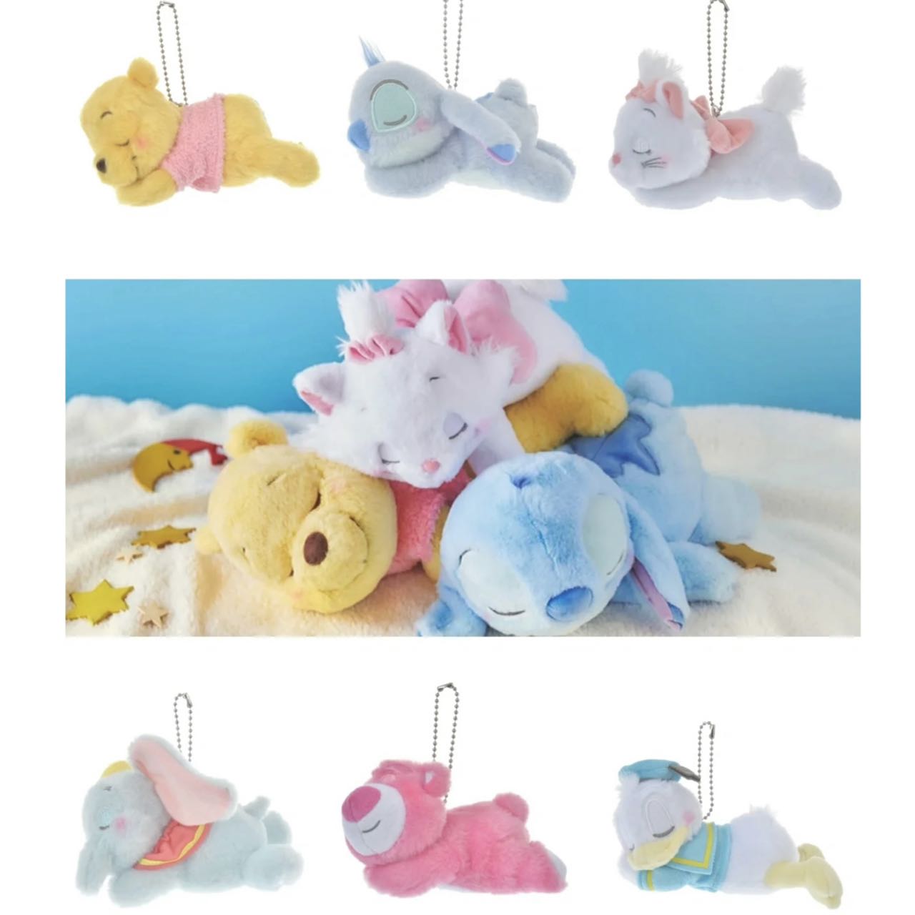 Disney Plush Keychain Pastel Style 12Cm