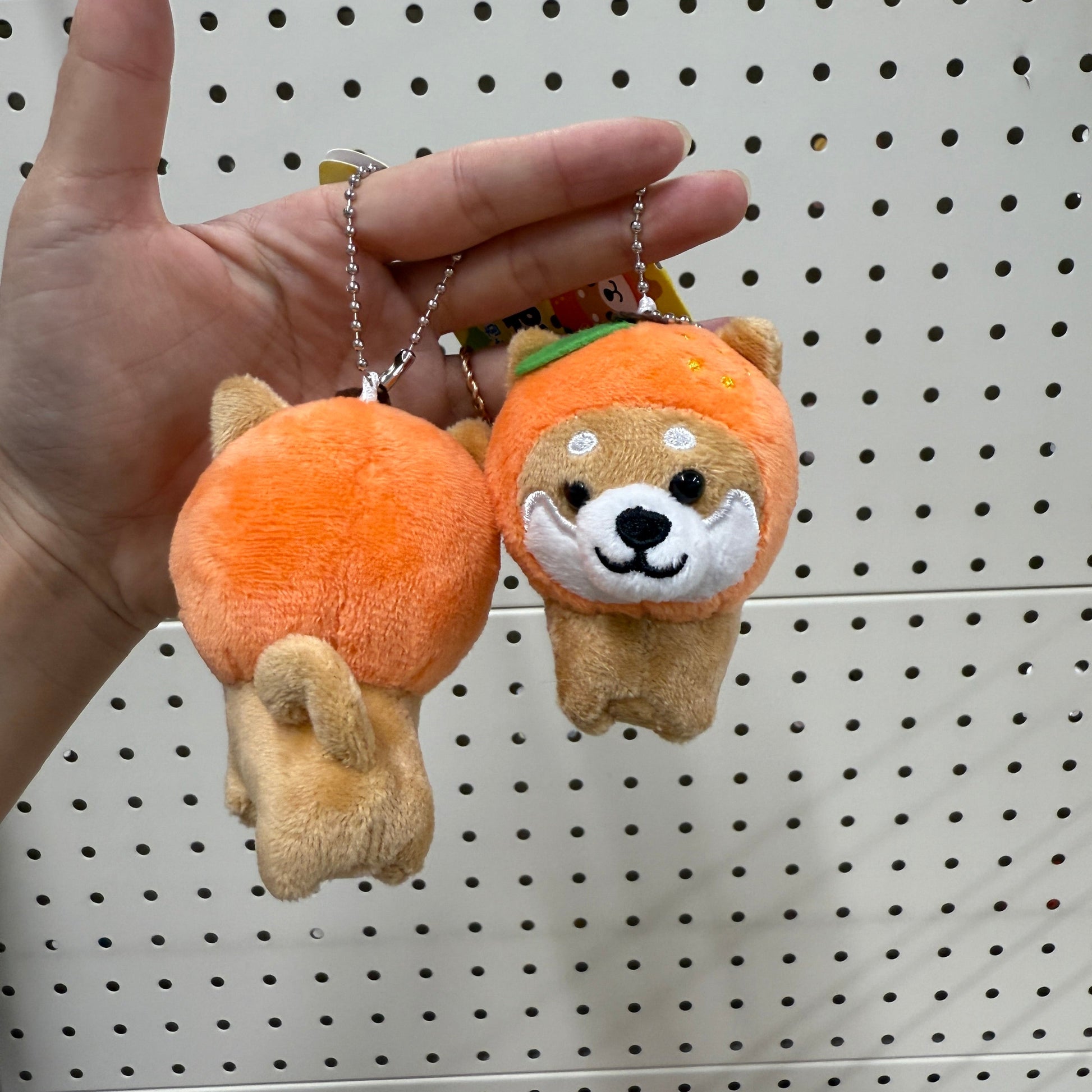 Traveling Mameshiba | Mameko Shiba Mascot Holder Keychain Keyring 7cm Approx. (Orange)