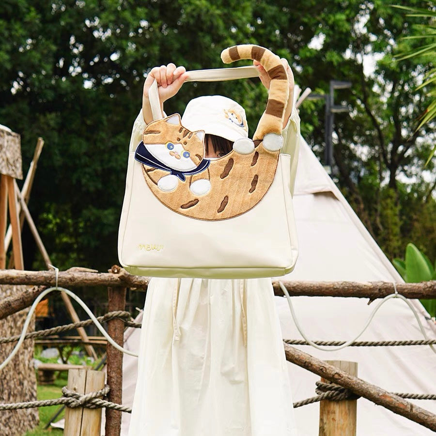 Mewji Cat Tail Tote Bag (Wh)