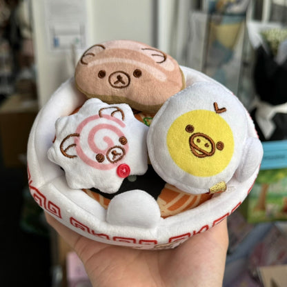 San-X | Rilakkuma Great Chinese Ramen Set Plush Doll Toy W150Mm×H100Mm×D150Mm