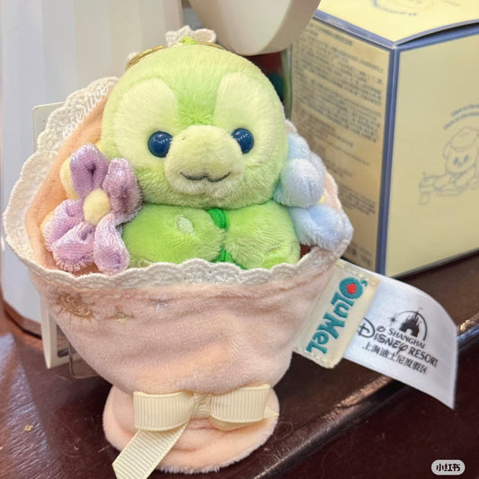 DISNEY | SHANG HAI DisneyLand OluMel Mascot Holder Bag Charm Keychain (Duffy and Friends Mini Bouquet)