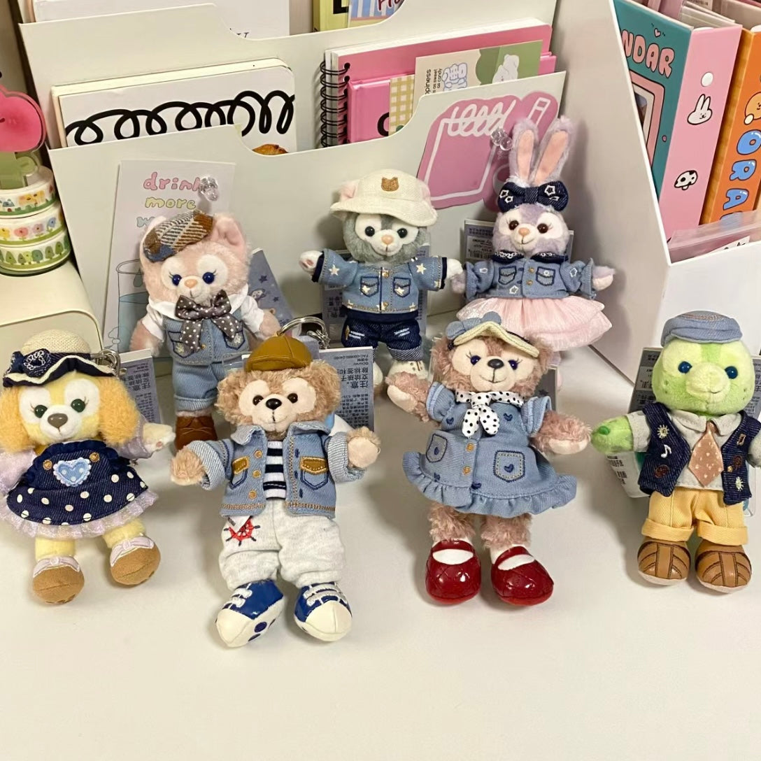 Disney | Shang Hai Disneyland Mascot Holder Plush Keychain (Duffy And Friends Denim Series)