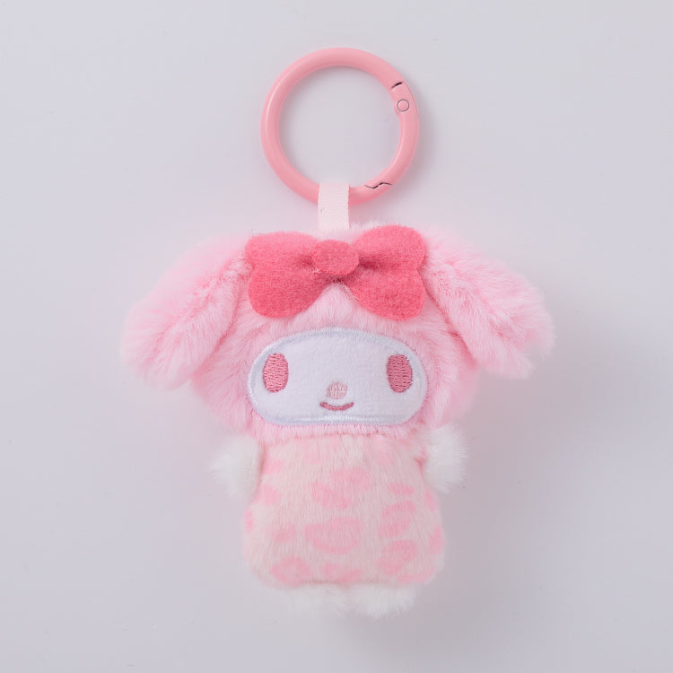 SANRIO | My Melody Leopard Print Heart Fluffy Chibi Friends Mini Mascot 70mm Approx.