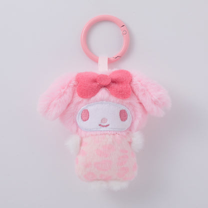SANRIO | My Melody Leopard Print Heart Fluffy Chibi Friends Mini Mascot 70mm Approx.