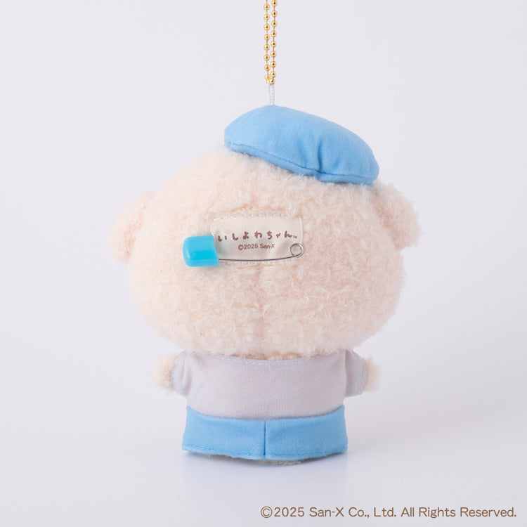 SAN-X | Ishiyowa-chan/Ishiyowachan Plush Badge Mascot Keychain Bag Charm H120×W110×D55mm