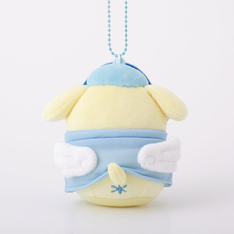 Sanrio | Pom Purin Plush Keychain Mascot Holder 10Cm (Angel Jersey)