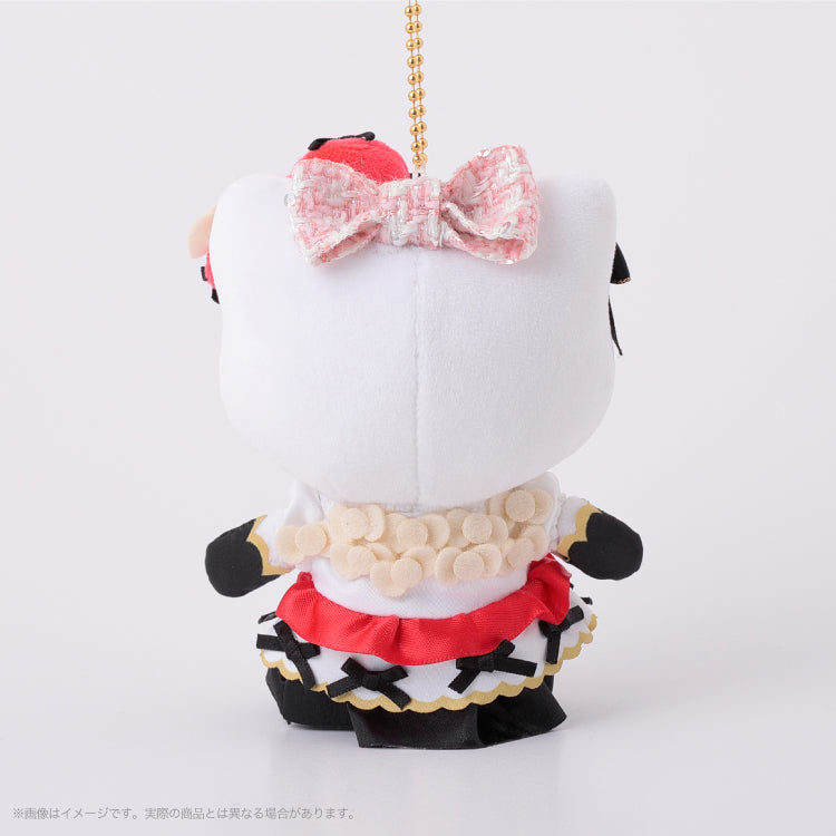 SANRIO x Kthings| Hello Kitty Mascot Holder Plush Keychain Bag Charm 100mm Approx. (50th Anniversary Strawberry Newspaper)