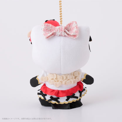 SANRIO x Kthings| Hello Kitty Mascot Holder Plush Keychain Bag Charm 100mm Approx. (50th Anniversary Strawberry Newspaper)