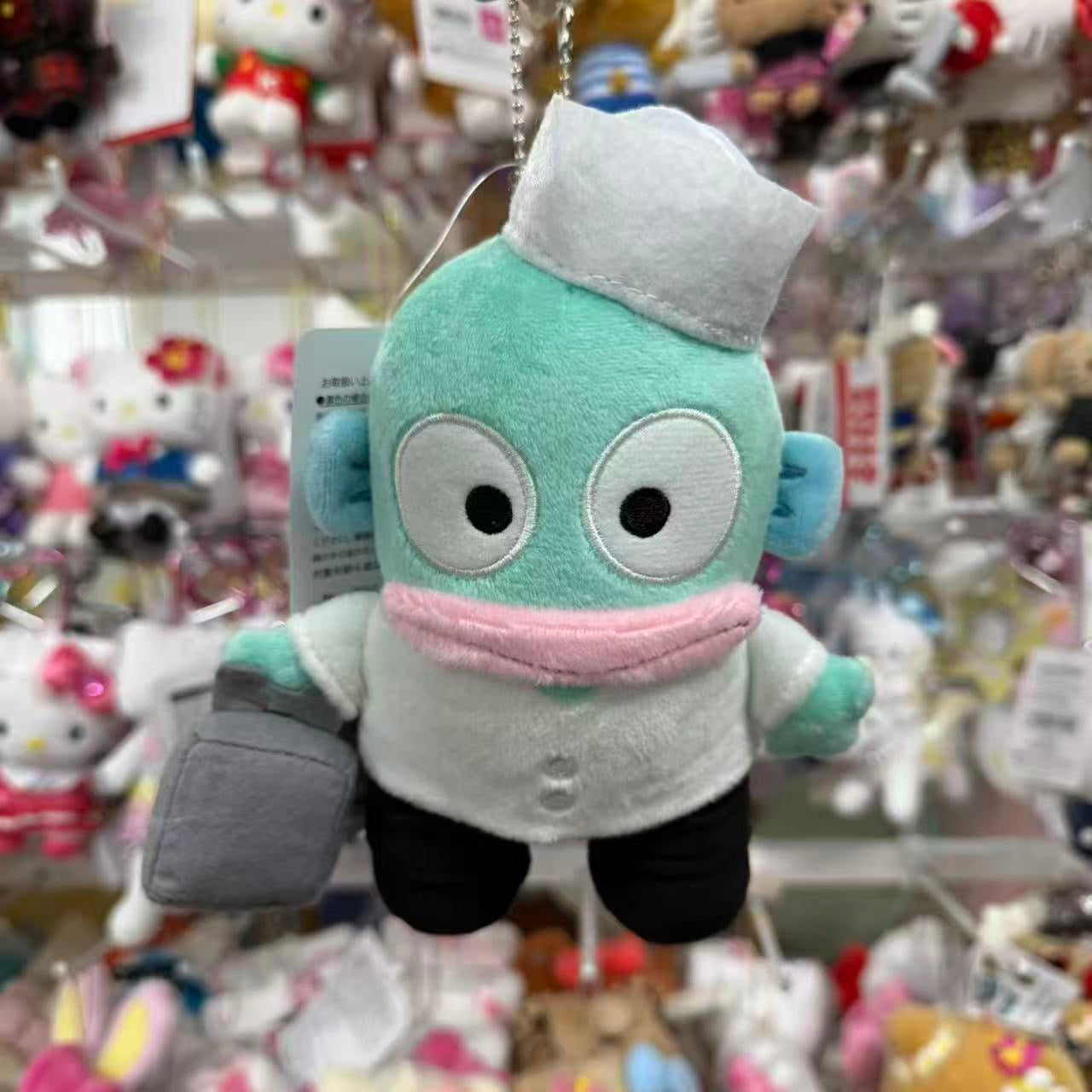 Avail x Sanrio | Hangyodon Mascot Holder Plush Keychain Bag Charm 140mm Approx. (Waiter)