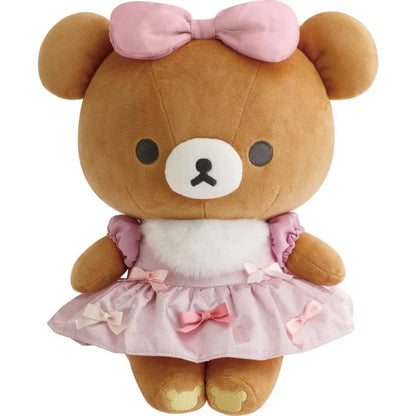 SAN-X | Ribbon Dress Plush Toy Plush Doll M 290×240×160mm (Makeup Rilakkuma)