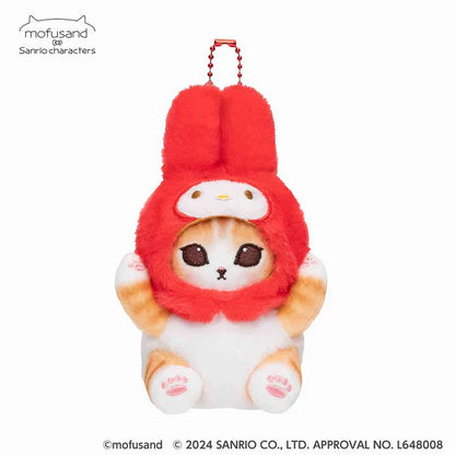 Mofusand X Sanrio | Mascot Holder Keychain Part2 Approx.13Cm 猫福 三丽鸥合作联名款 玩偶挂件/包挂/钥匙链 美乐蒂My Melody