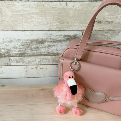 NICI Flamingo with Hood Bean Bag Charm Key Holder 10 cm