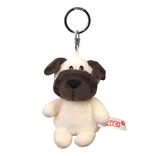 NICI Pug 10cm Bean Bag Keyring Keyholder
