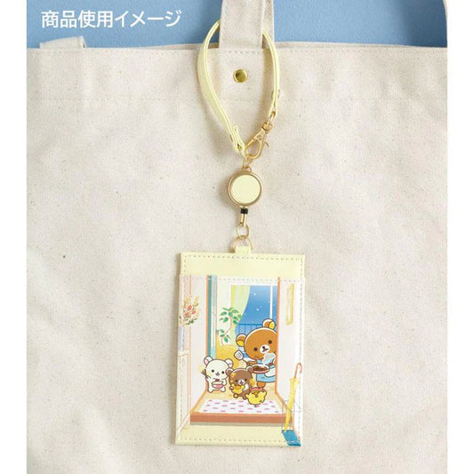SAN-X | Rilakkuma Pass Case with Reel 115×75mm (Stay With Me)