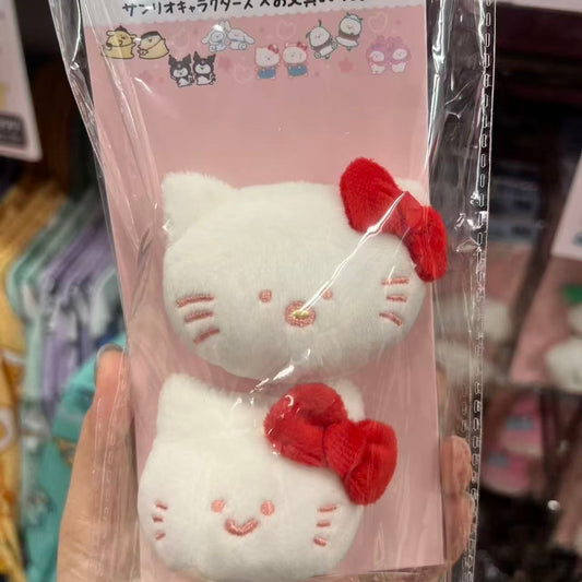 Obungu x SANRIO | Hello Kitty Mascot Hair Clip Set
