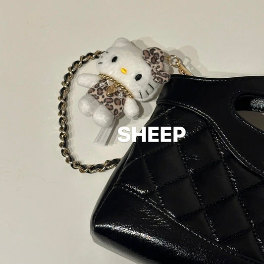 【Limit One/Person】Me% X Hello Kitty | Mascot Holder Keychain 13Cm (Leopard)