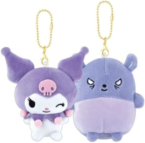SANRIO | Friends Series Nico Nui Keychain Plush Mascot H160×W155×D65mm (Kuromi & Baku)