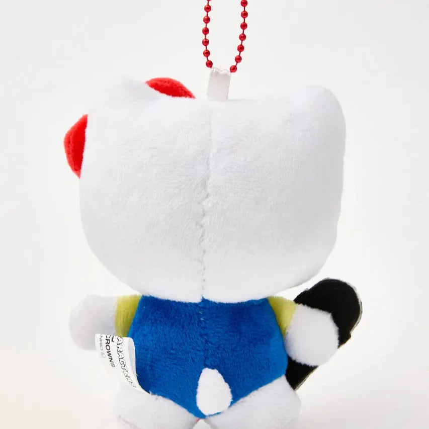 RODEO CROWNS x SANRIO | Hello Kitty Mascot Holder Plush Keychain Bag Charm 12cm Approx. (Skateboard)
