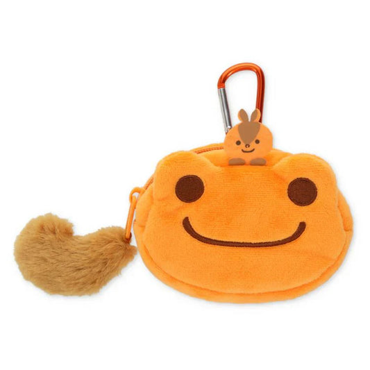 Pickles the Frog | Bag Charm Carabiner Pouch with Almond Orange 90×120×35mm