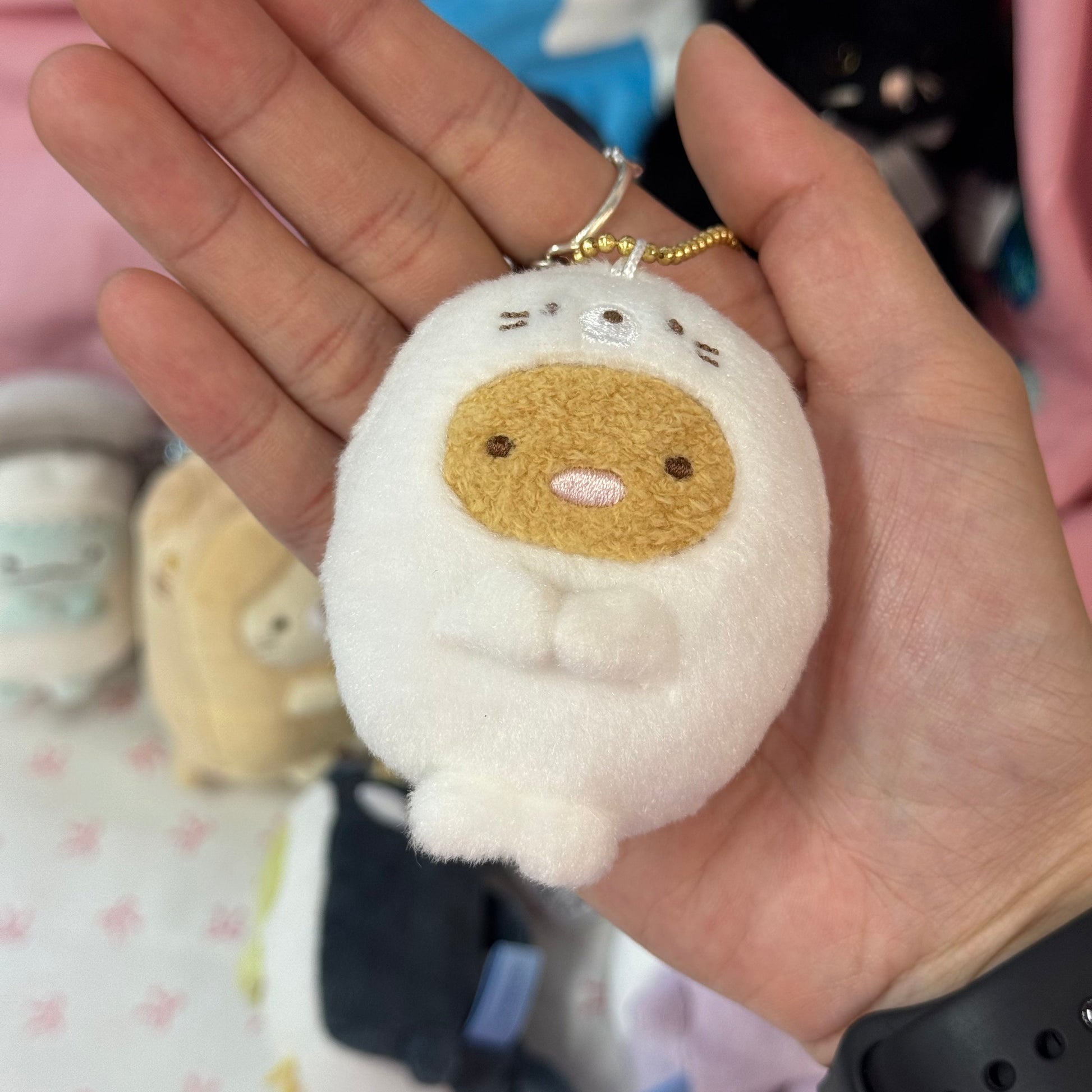 SAN-X | Sumikko Gurashi Tonkatsu Mascot Holder Ball Chain Keychain Bag Charm Plush (Aquarium Limited)