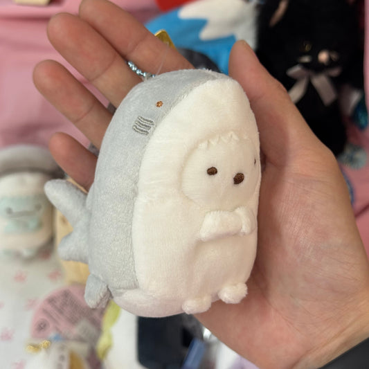 SAN-X | Sumikko Gurashi Shiro Mascot Holder Ball Chain Keychain Bag Charm Plush (Aquarium Limited)