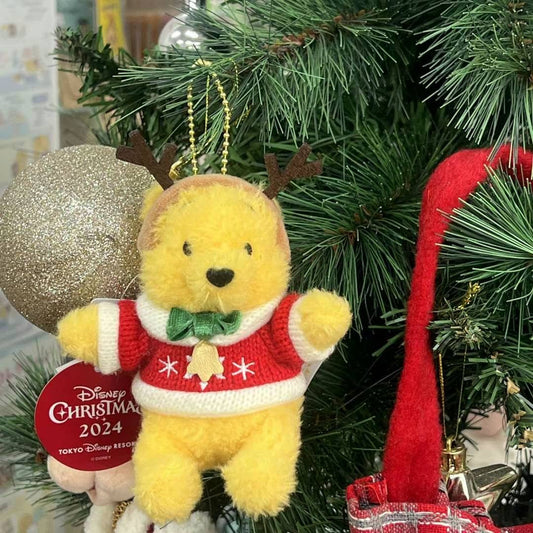 Disney | Tokyo Disneyland Winnie The Pooh Mascot Holder Keychain (Christmas)