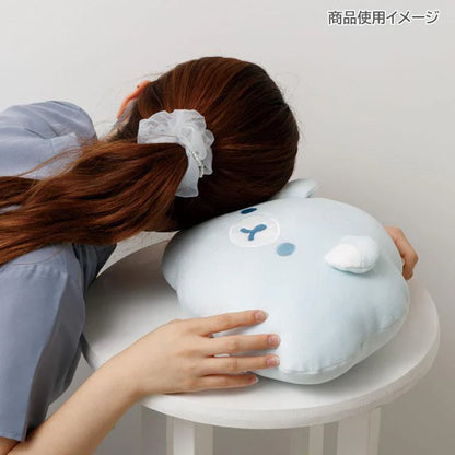 SAN-X | Rilakkuma & Kiiroitori Yellow Chick Two Side Mochi Mochi Cushion Blue 250×370×100mm (Umbrella Rain then Sunny)