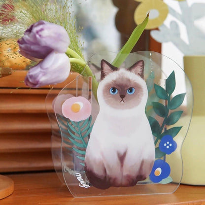 Mewji Cat Acrylic Vase Pen Stand (Bg) /