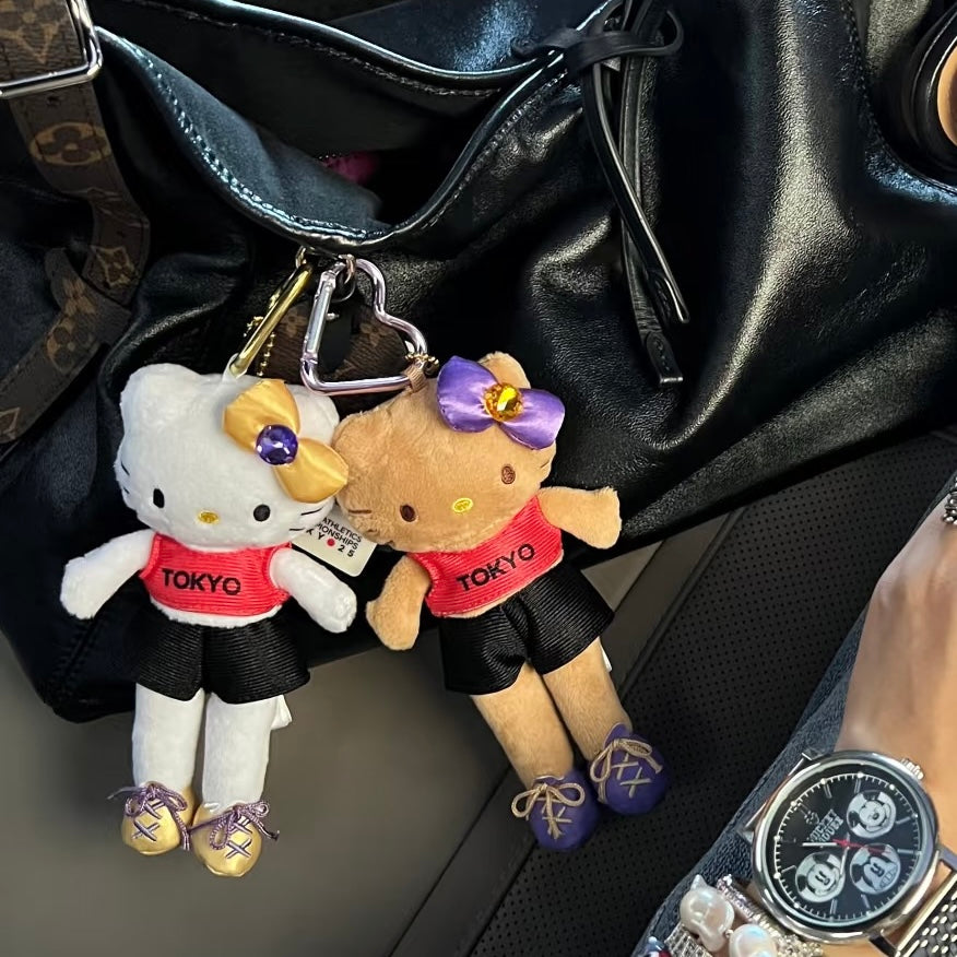 SANRIO | Hello Kitty Tanned Long Leg Style Up Mascot Holder Plush Keychain (World Sthletics Championships Tokyo 2025)