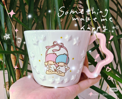 SANRIO | Little Twin Stars Kiki & Lala Mug Star-shaped Handle 125x95x75mm