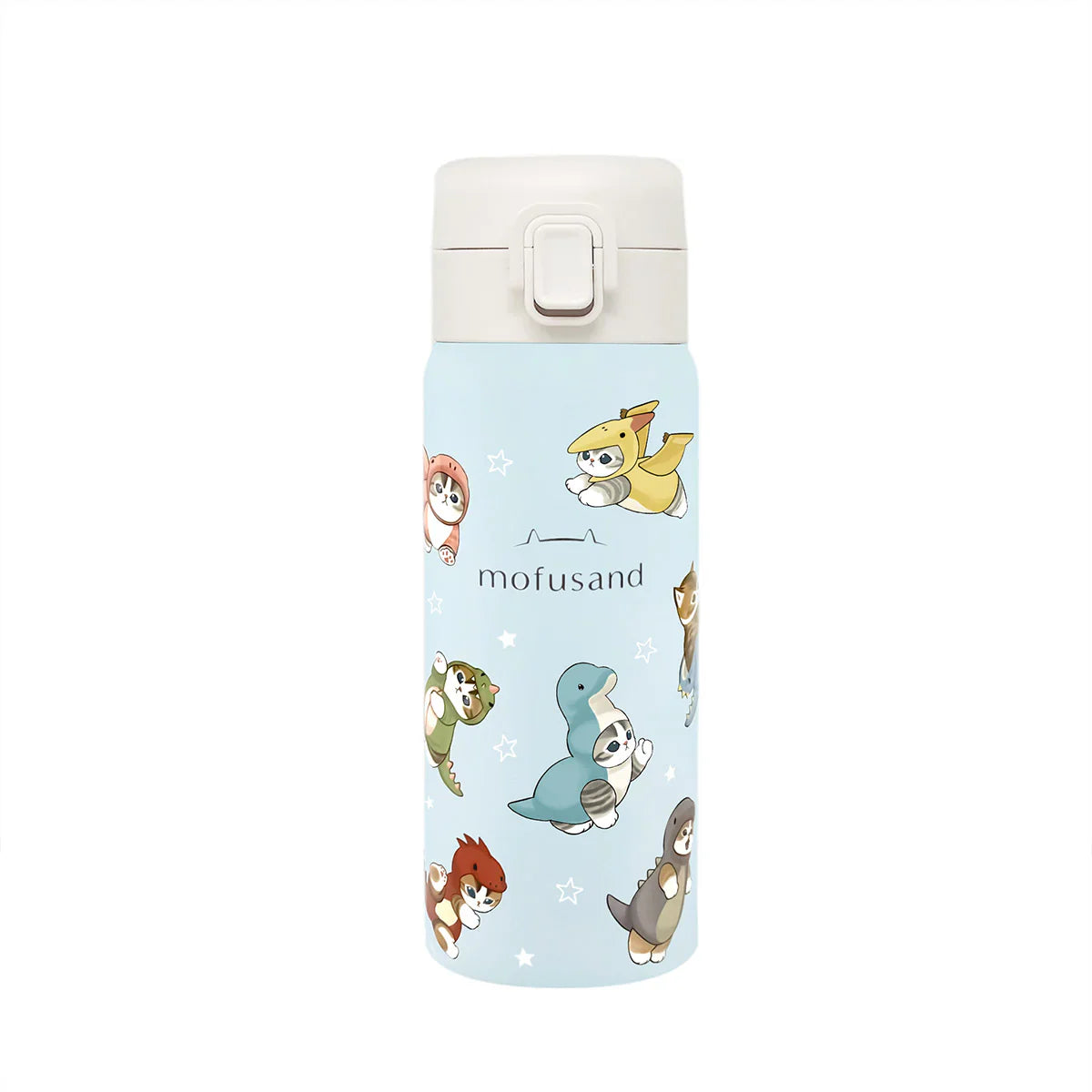MOFUSAND | Stainless One-Push Bottle 350ml (Kaiju Meow)
