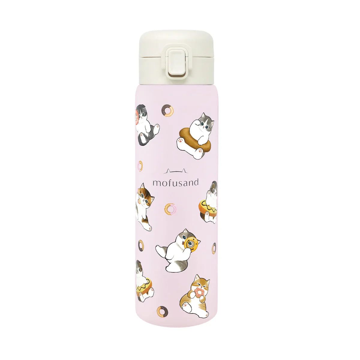 MOFUSAND | Stainless One-Push Bottle 480ml (Donut Meow)