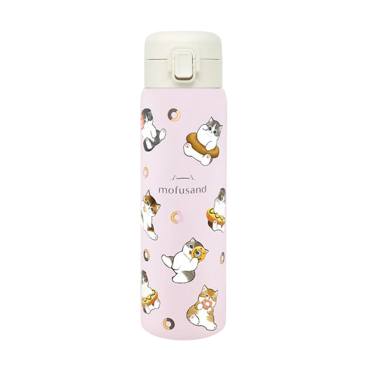 MOFUSAND | Stainless One-Push Bottle 480ml (Donut Meow)