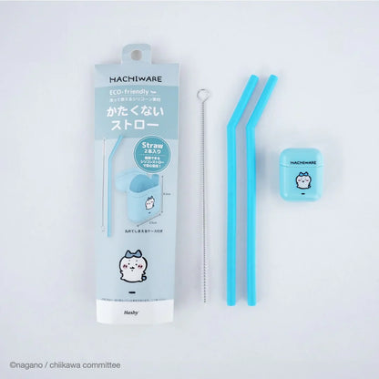 CHIIKAWA | Eco-friendly Drinking Tube Container with Cleaning Brush (Hachiware)