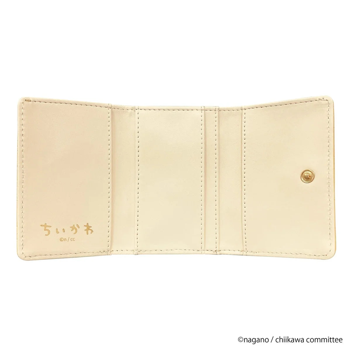 CHIIKAWA | Chiikawa Trifold Wallet Clasp Purse 77x106x30mm (Gold Pink Embossed)