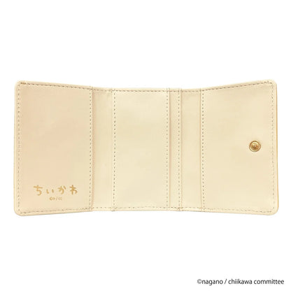 CHIIKAWA | Chiikawa Trifold Wallet Clasp Purse 77x106x30mm (Gold Pink Embossed)