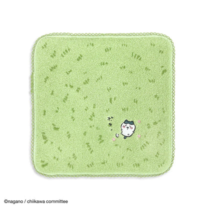 CHIIKAWA | Towel Handkerchief Cotton 100% H250×W250mm (Lawn/Grass) Hachiware 小八