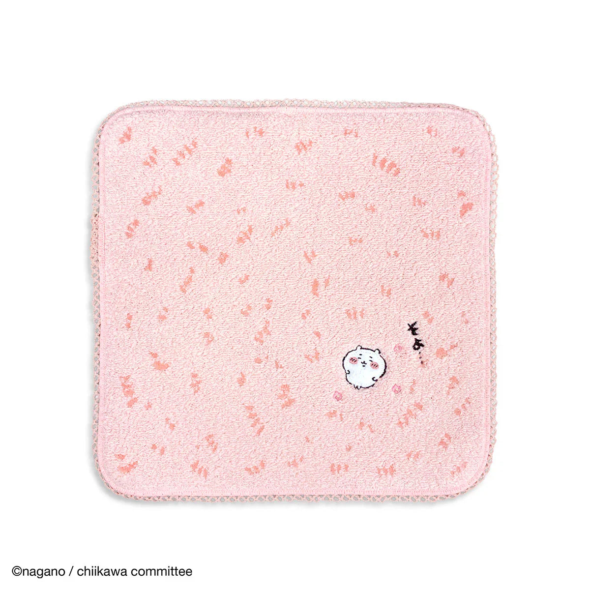 CHIIKAWA | Towel Handkerchief Cotton 100% H250×W250mm (Lawn/Grass) Chiikawa 吉伊/小白