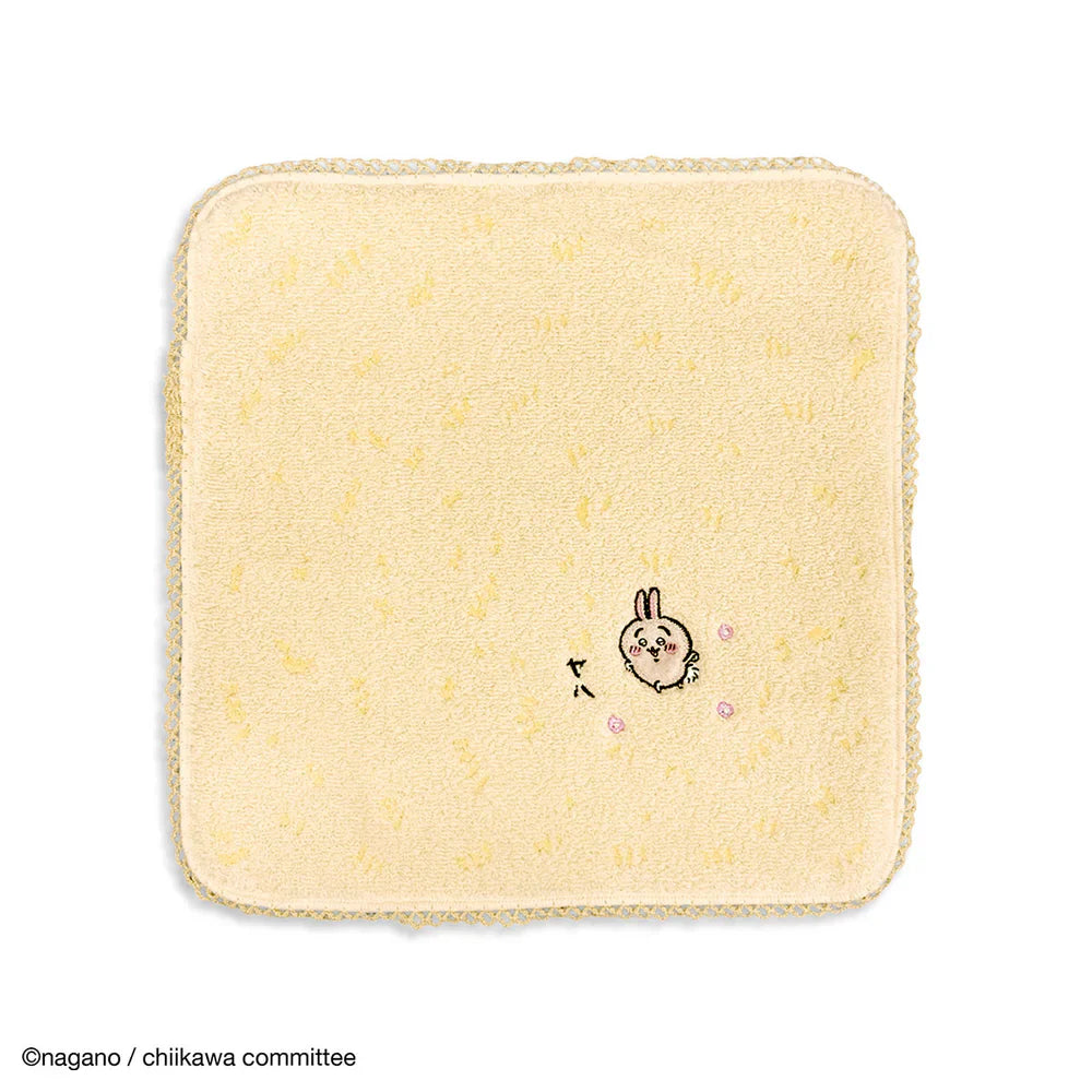 CHIIKAWA | Towel Handkerchief Cotton 100% H250×W250mm (Lawn/Grass) Usagi 乌萨奇/兔子