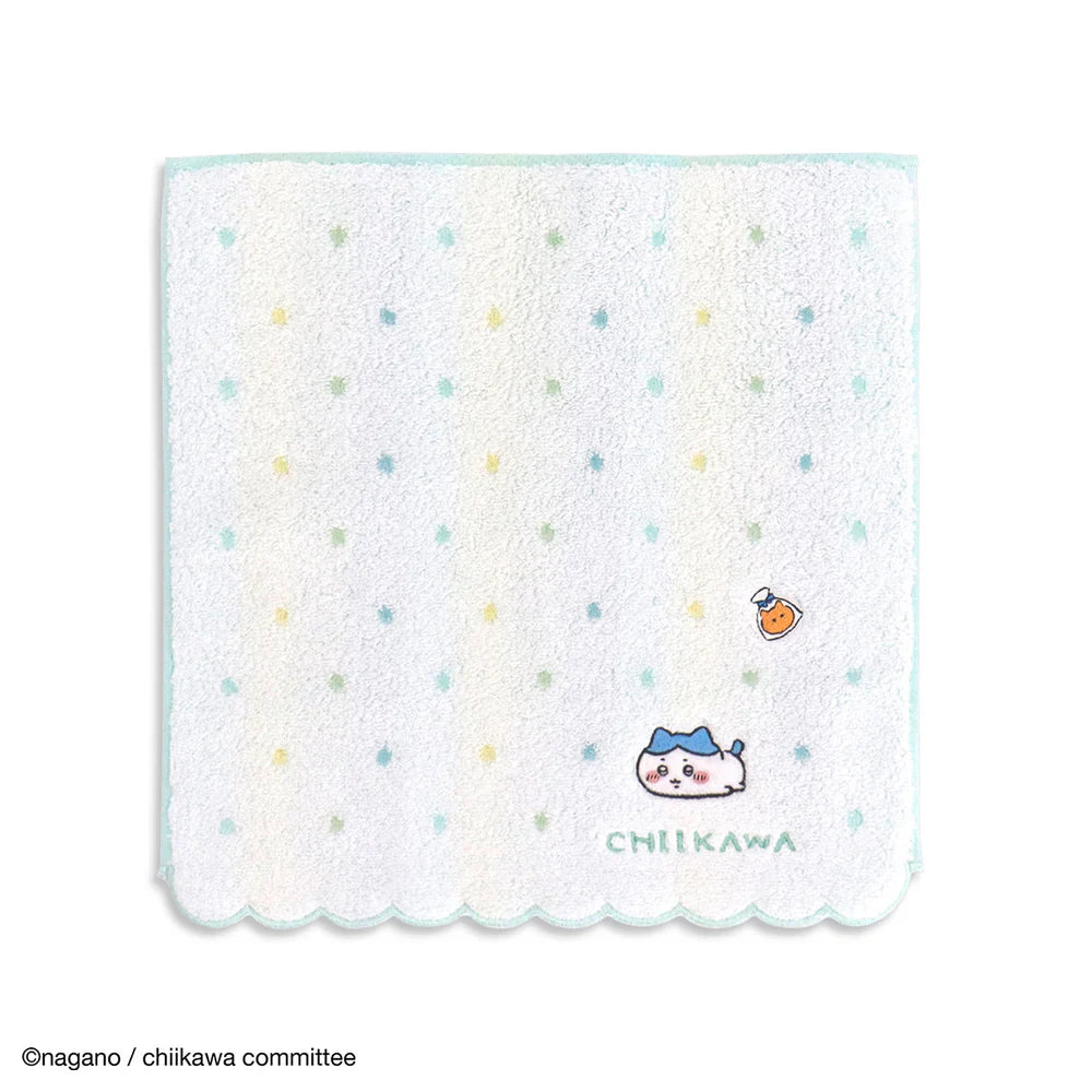 CHIIKAWA | Towel Handkerchief Cotton 100% H250×W250mm (Dot) Hachiware 小八
