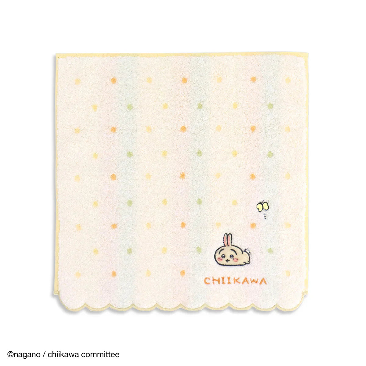 CHIIKAWA | Towel Handkerchief Cotton 100% H250×W250mm (Dot) Usagi 乌萨奇/兔子