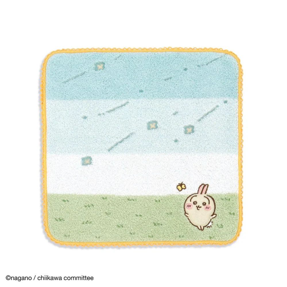 CHIIKAWA | Towel Handkerchief Cotton 100% H250×W250mm (Gentle Breeze) Usagi 乌萨奇/兔子