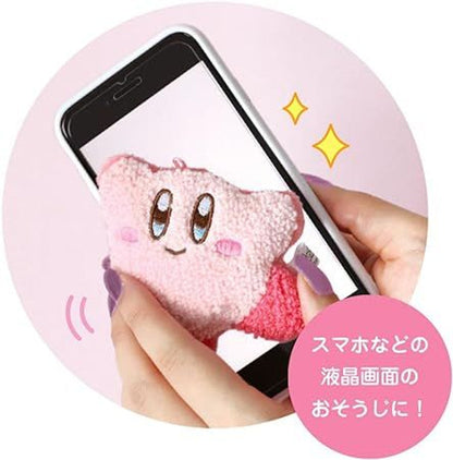 Kirby | Mokomoko Cleaner Plush Mascot Keychain 9 X 8 2 Cm 星之卡比 卷毛迷你挂件/钥匙链/包挂 背面可以擦屏幕