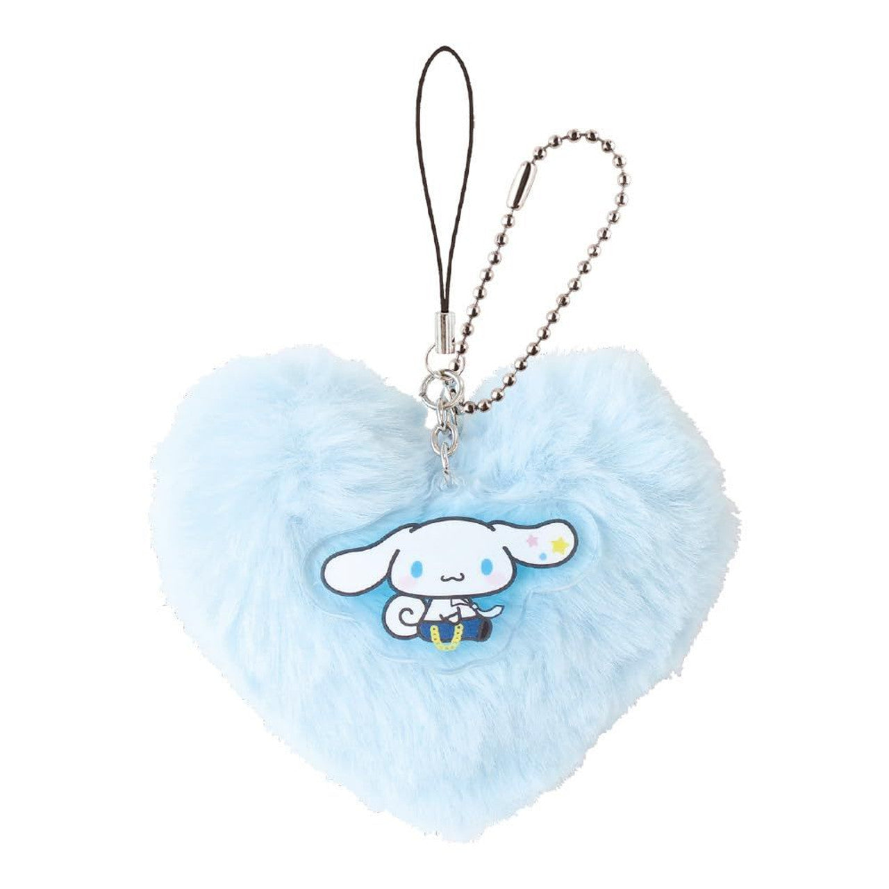 SANRIO | Fluffy Fluffy Big Heart Acrylic Phone Charm/ Keychain 103×85×50mm (Cinnamoroll - Tokimeki Heisei Kogal)