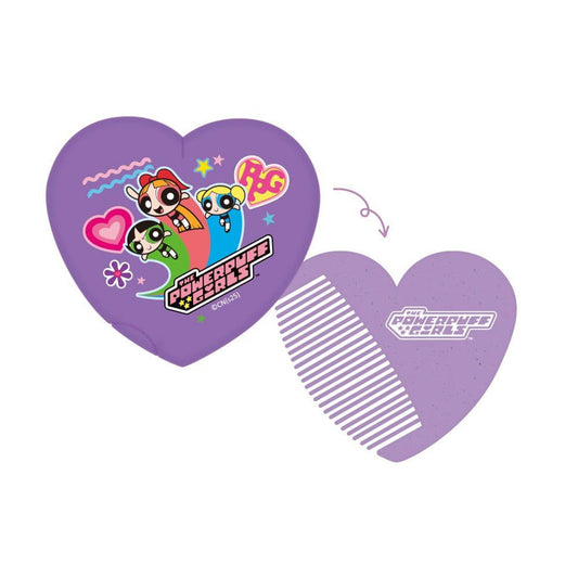 The Powerpuff Girls Heart-Shaped Mirror Comb Heart (purple)