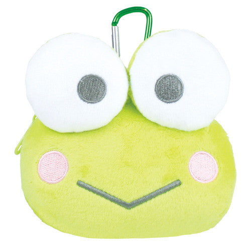 SANRIO | Keroppi Plush Zipper Mascot Mini Pouch with Carabiner 200×110×50mm