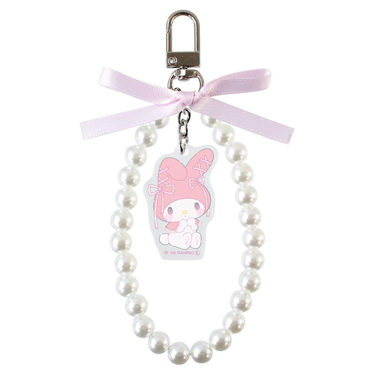 SANRIO | My Melody Ribbon Pearl Keychain Phone Strap 9 x 82 x 157mm (Ballet Core)