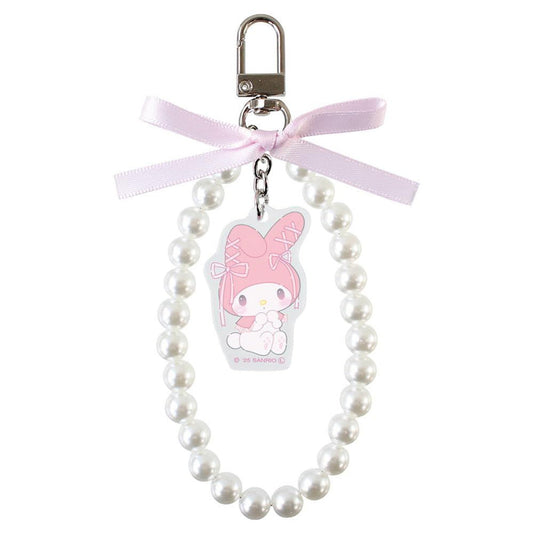 SANRIO | My Melody Ribbon Pearl Keychain Phone Strap 9 x 82 x 157mm (Ballet Core)