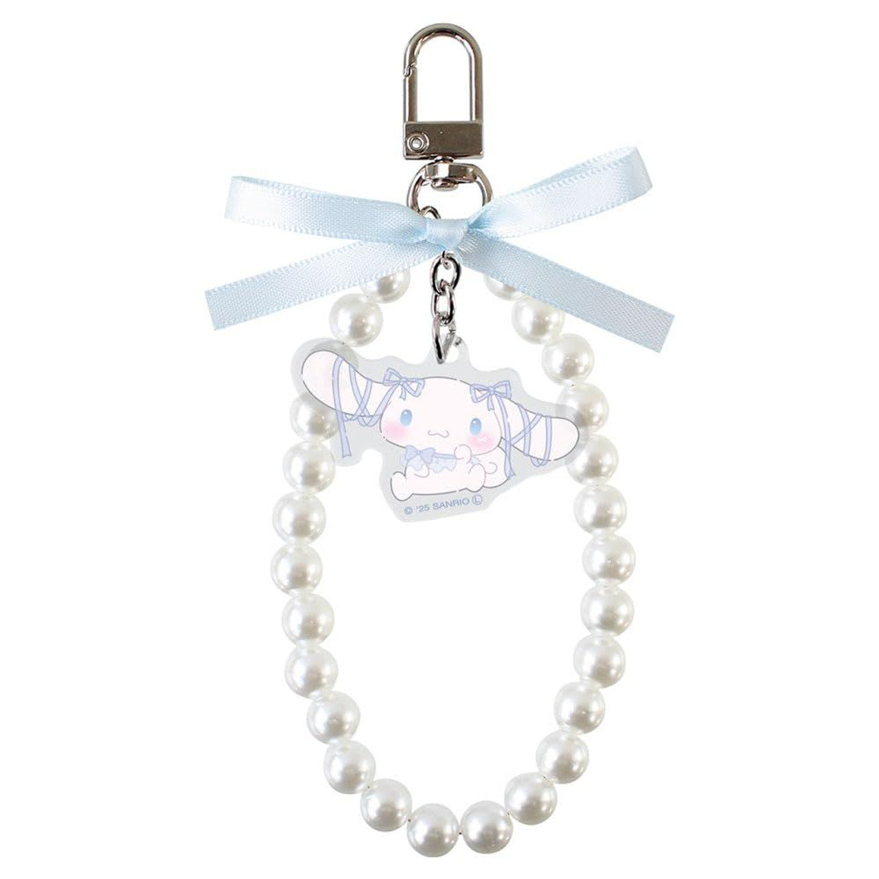 SANRIO | Cinnamoroll Ribbon Pearl Keychain Phone Strap 9 x 82 x 157mm (Ballet Core)