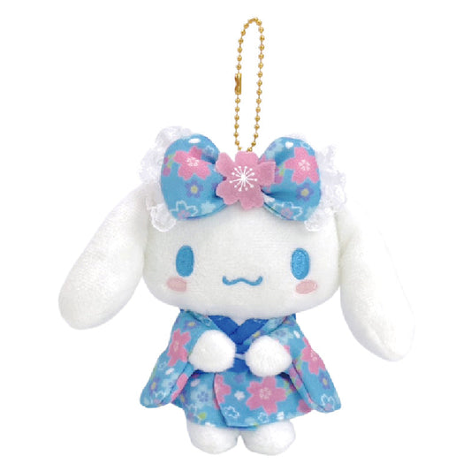 SANRIO | Mascot Holder Plush Keychain Bag Charm Cinnamoroll 145×140×60mm (Sakura kimono Series)